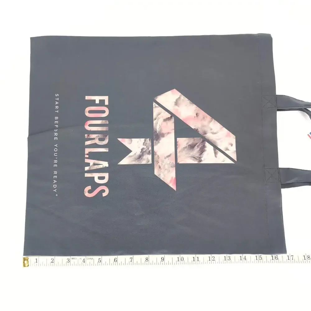 4 Laps/Four Laps Gray/Grey with Pink Camo Logo 2-Way Stretch Signature Tote NWT